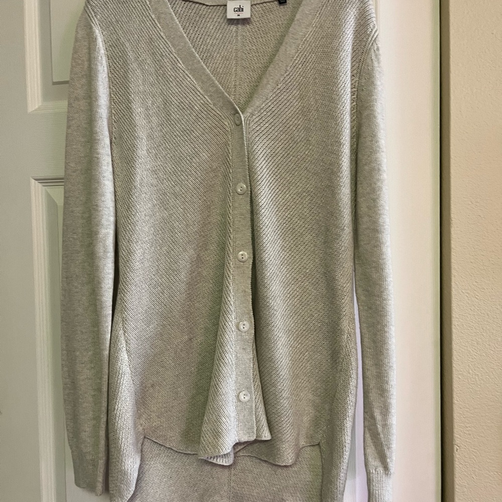 CAbi Light Gray Women's Cardigan